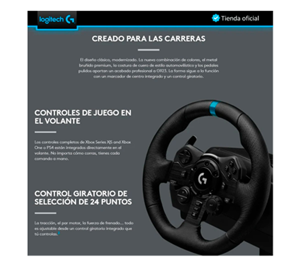 TIMON GAMING LOGITECH G923 - INCLUYE PEDALES TIMON GAMING LOGITECH G923 - INCLUYE PEDALES