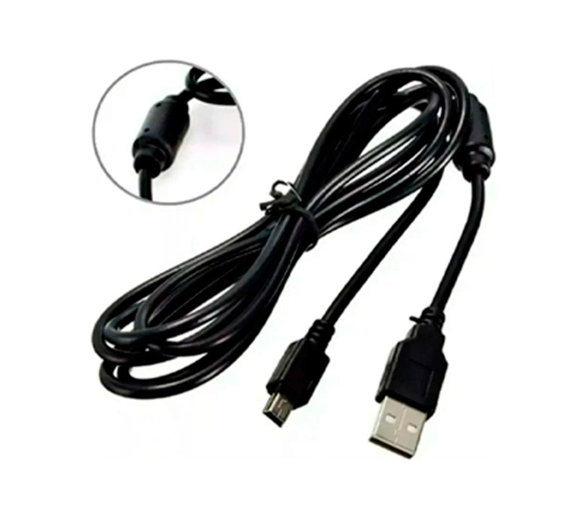 CABLE USB 2.0 A MINI USB 5 PINES ENCAUCHETADO