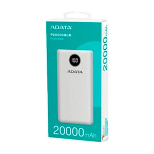 POWER BANK ADATA P20000QCD - CARGA RAPIDA - 20000MAH