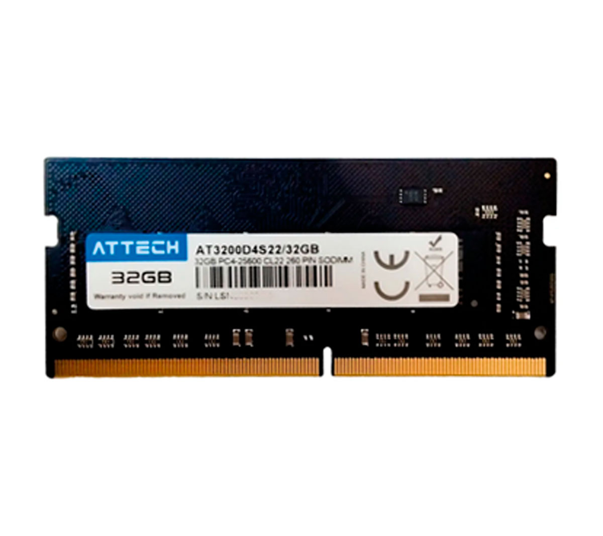 MEMORIA RAM ATTECH 32GB DDR4 3200MHZ PARA PORTATIL