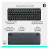 TECLADO LOGITECH K250 - INALAMBRICO - BLUETOOTH - COMPACTO - BLANCO