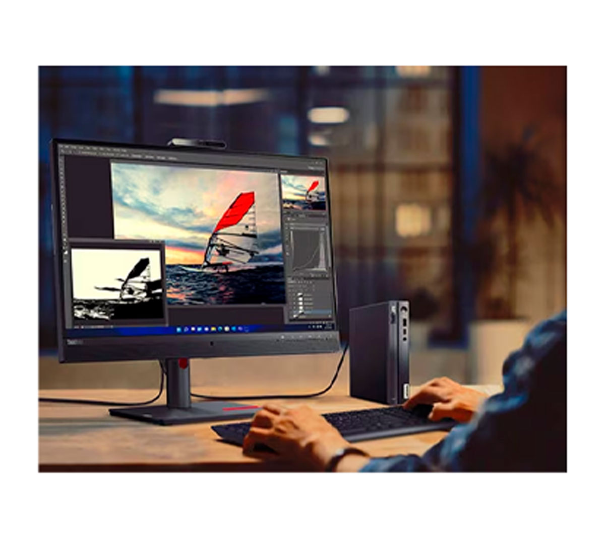 PC LENOVO TINY THINKCENTRE NEO 50Q GEN 4 - INTEL + MONITOR 21,5