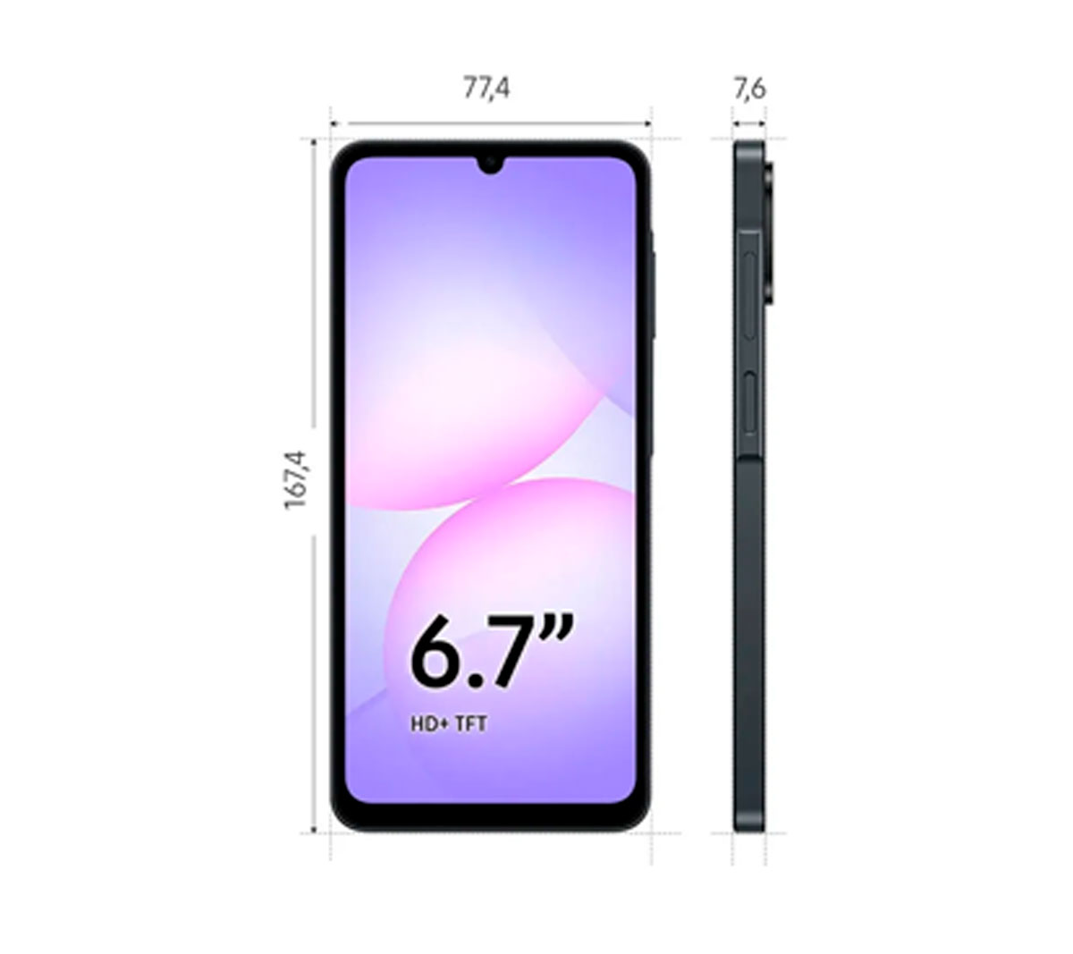 SAMSUNG A07 SM-A075M - PANTALLA 6,7" - 128GB - MEMORIA 6GB SAMSUNG A07 SM-A075M - PANTALLA 6,7" - 128GB - MEMORIA 6GB