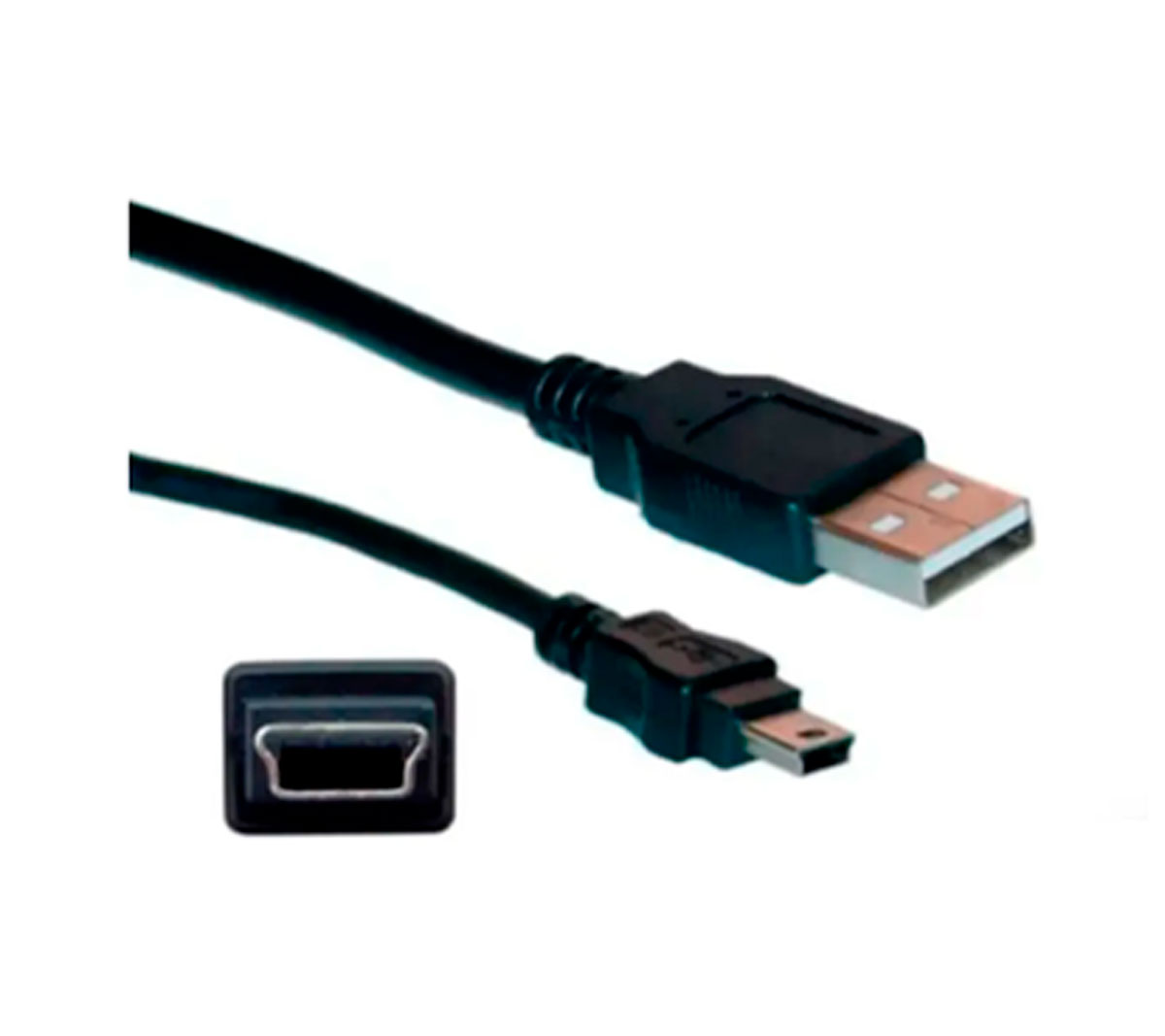 CABLE USB 2.0 A MINI USB 5 PINES ENCAUCHETADOCABLE USB 2.0 A MINI USB 5 PINES ENCAUCHETADO