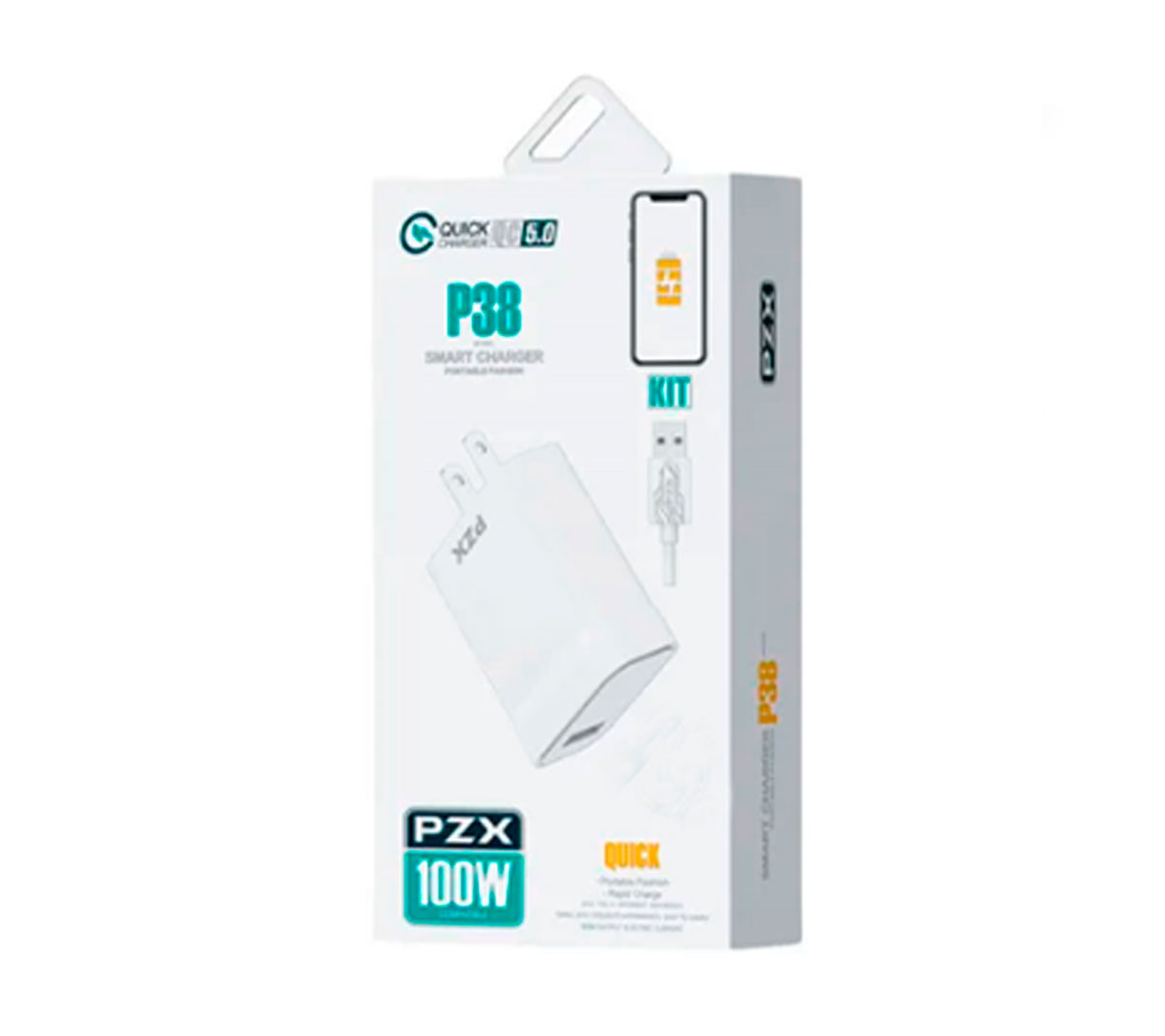 P38IP CARGADOR CELULAR PZX IPHONE CARGADOR + CABLE COMPATIBLE CON IPHONE ENTRADA: AC100-24
