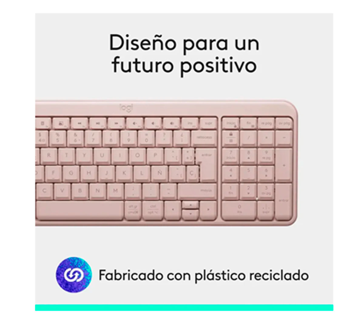 TECLADO LOGITECH K250 - INALAMBRICO - - ROSA