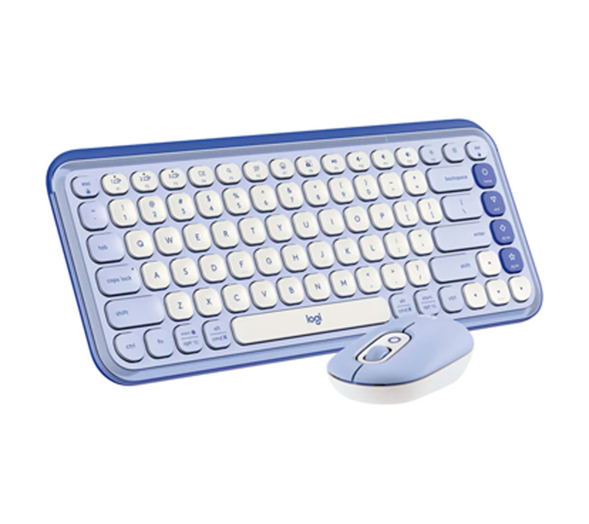 COMBO TECLADO Y MOUSE LOGITECH POP ICON - LILA Y BLANCO