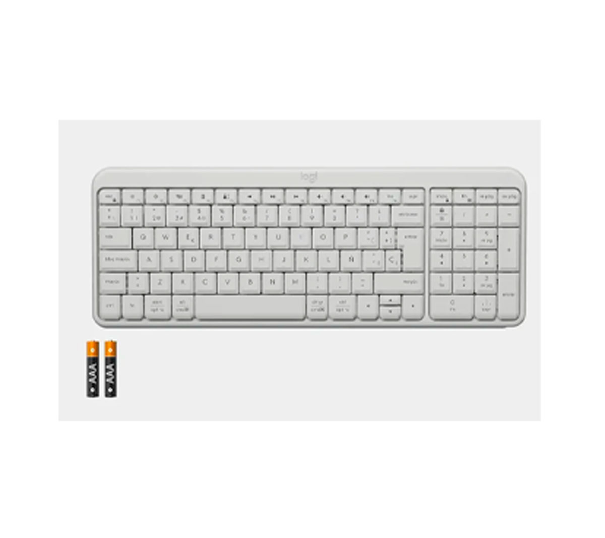 TECLADO LOGITECH K250 - INALAMBRICO - BLUETOOTH - COMPACTO - BLANCO