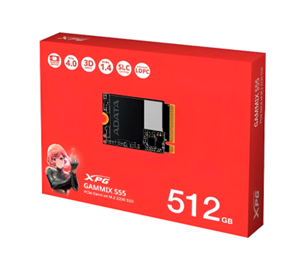DISCO DE ESTADO SOLIDO XPG GAMMIX S55 - 512GB - M.2 PCI NVME 4X4 DISCO DE ESTADO SOLIDO XPG GAMMIX S55 - 512GB - M.2 PCI NVME 4X4