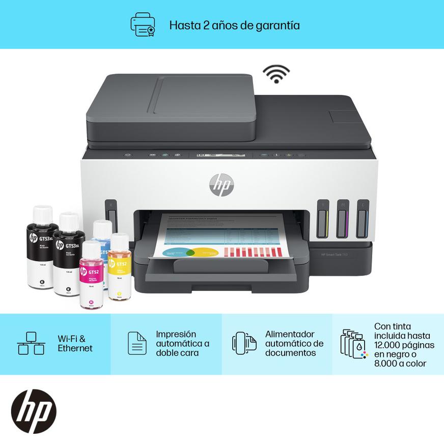 IMPRESORA HP SMART TANK 750 - MULTIFUNCIONAL - ADF