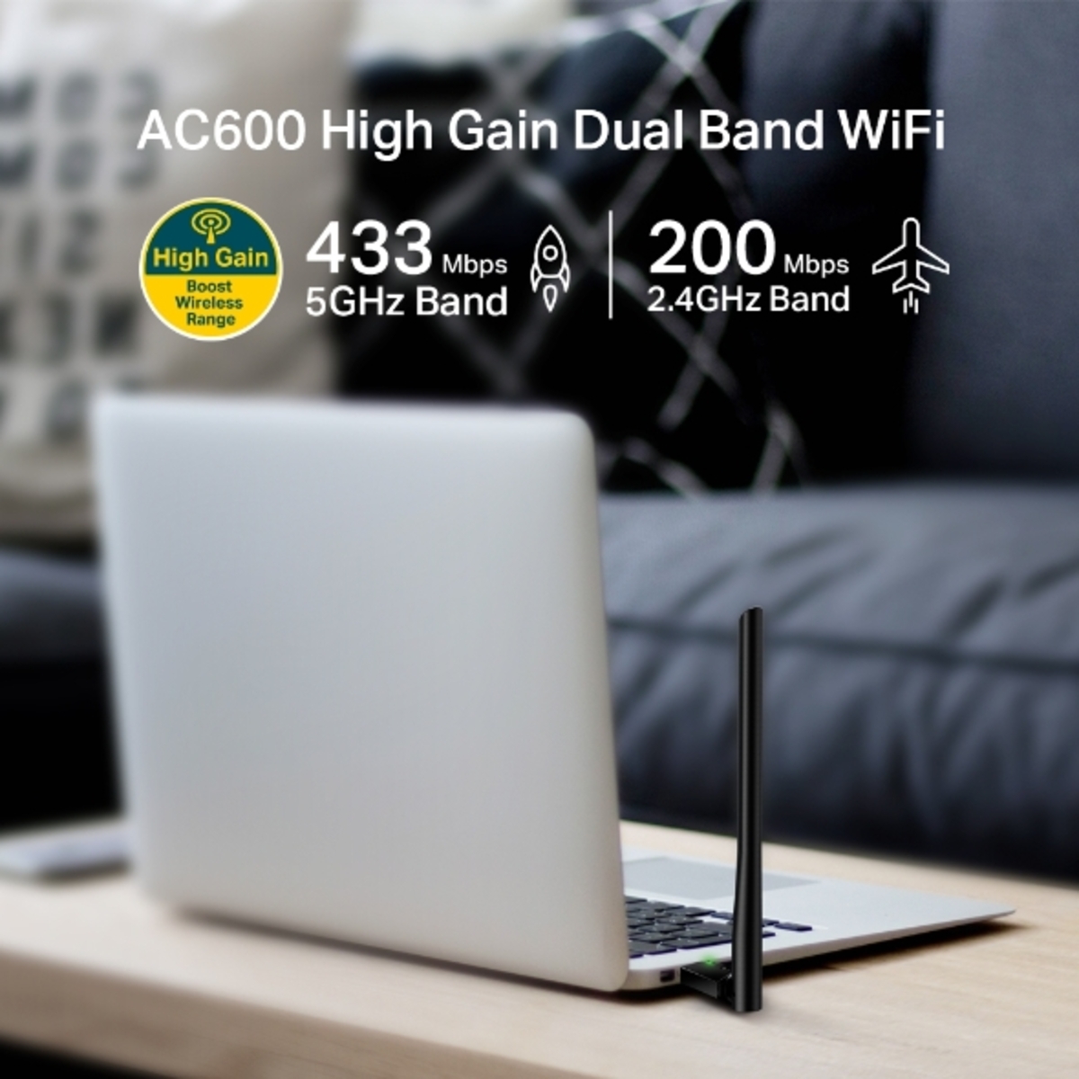 ADAPTADOR INALAMBRICO USB TP-LINK ARCHER T2U PLUS - AC600