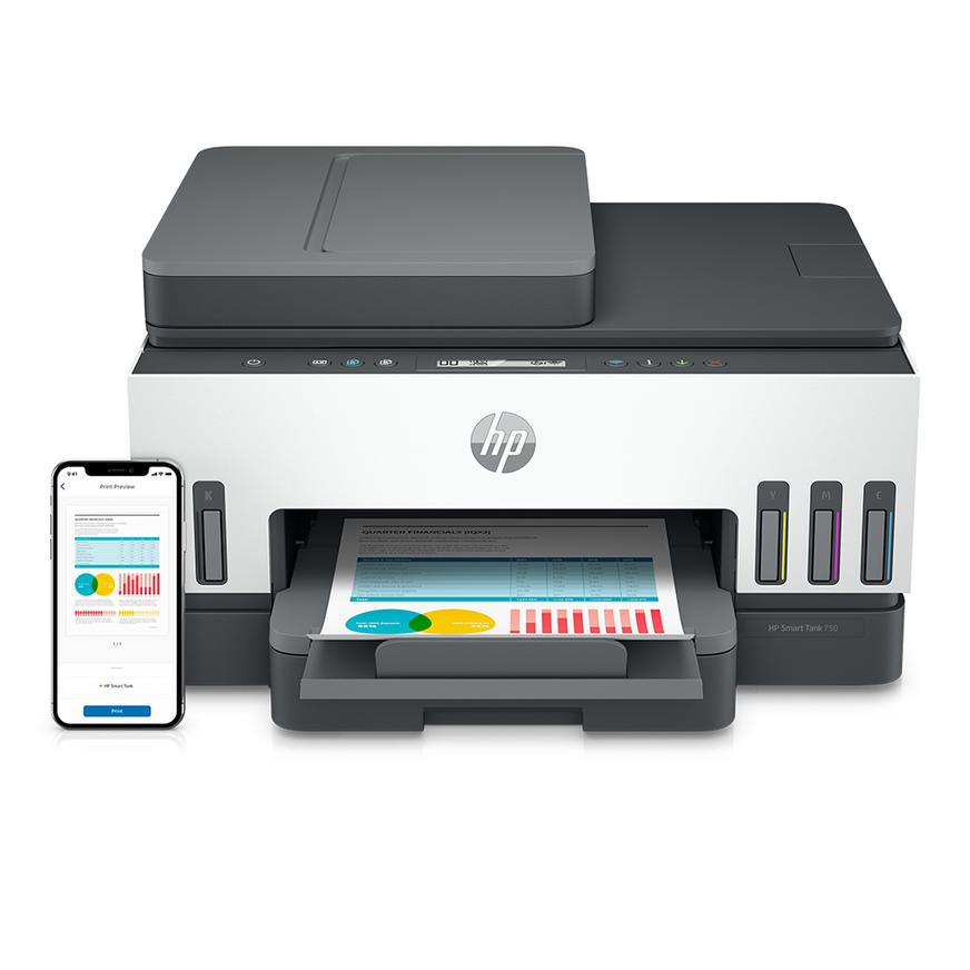 IMPRESORA HP SMART TANK 750 - MULTIFUNCIONAL - ADF