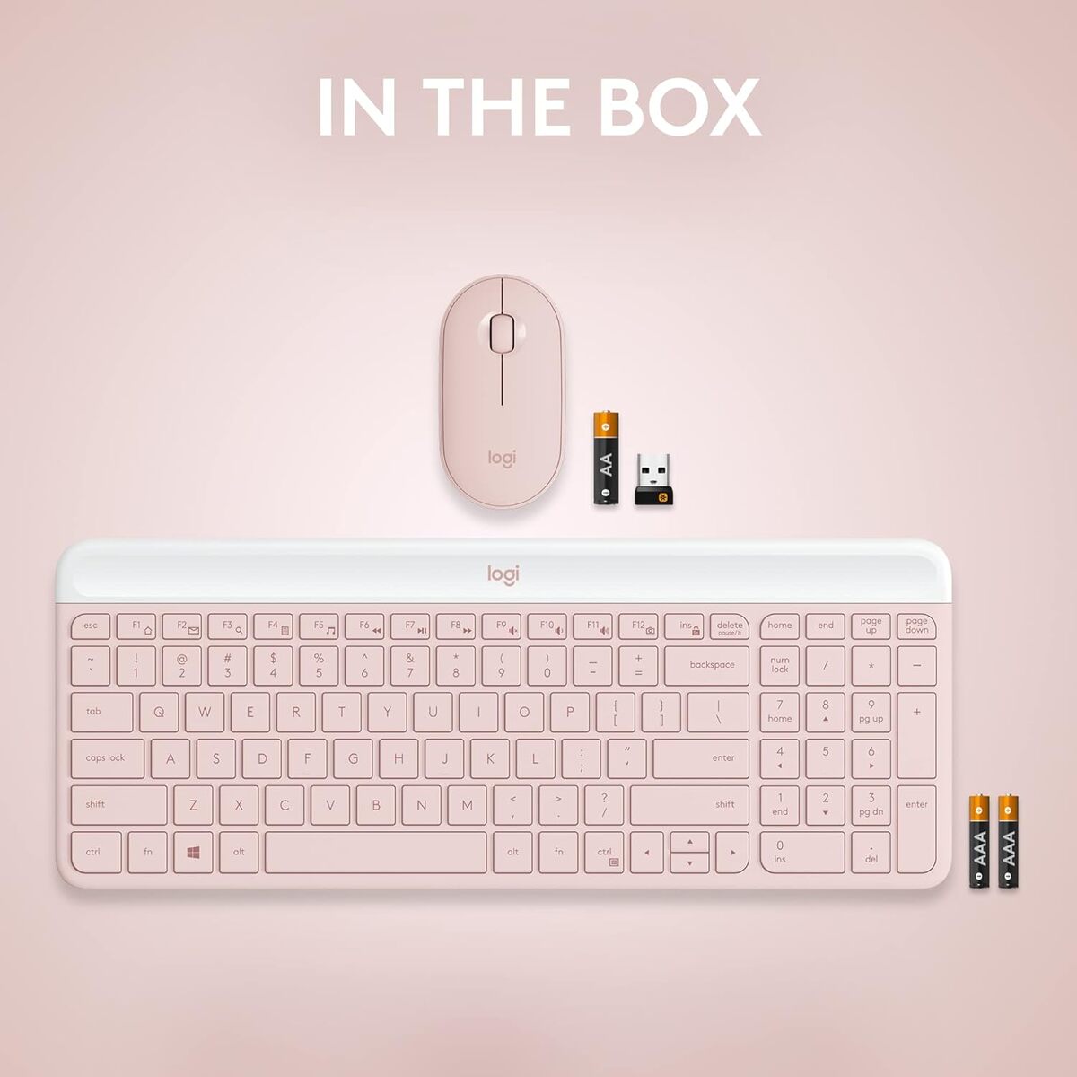 COMBO TECLADO Y MOUSE LOGITECH MK470 - ROSA